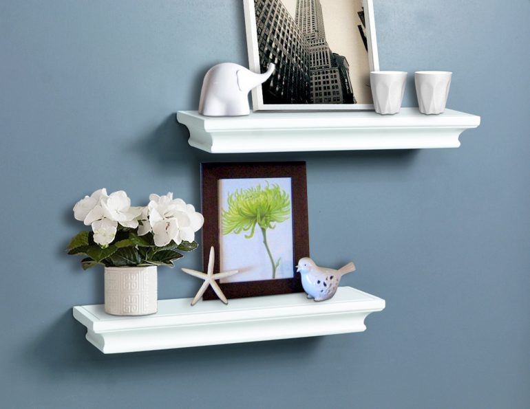 White Floating Shelves 7 Best, White Hanging Shelves For Bathroom