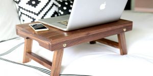 Laptop desk from scrap wood