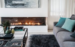 Several design electric fireplaces