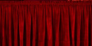velvet decoration with curtains